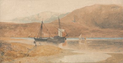 Barmouth Estuarium met Cader Idris, Noord-Wales door John Sell Cotman